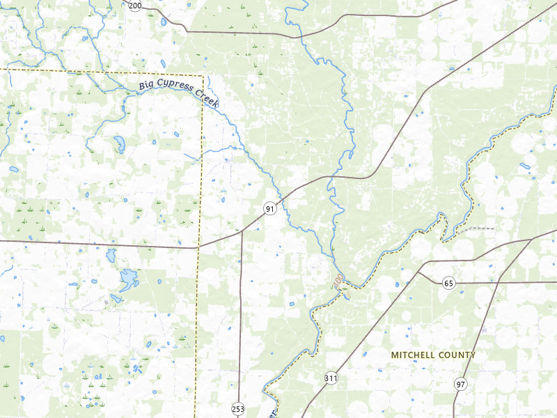 Radar-estimated hail-size map of the storm over Colquitt, GA on Jul 30, 2026