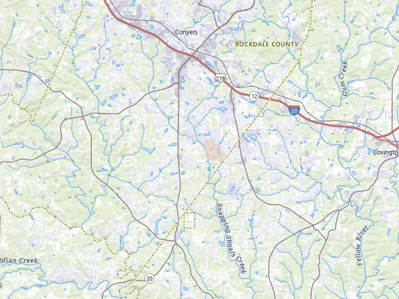 Radar-estimated hail-size map of the storm over Conyers, GA