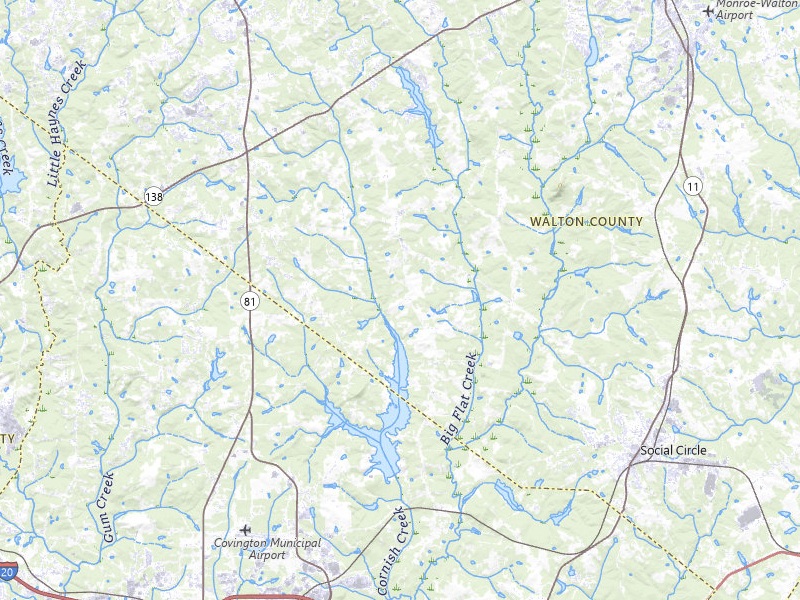 NEXRAD radar-signature map of the hail storm over Covington, GA on Jul 3, 2026