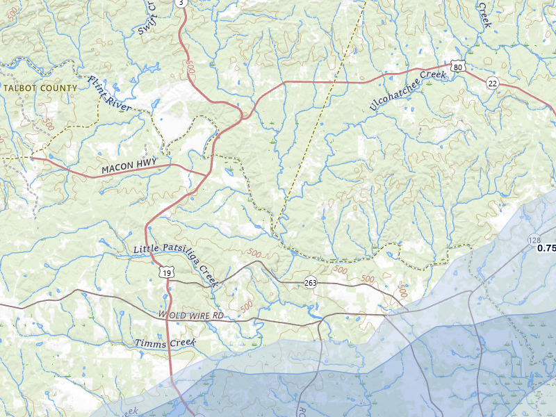 NEXRAD radar-signature map of the hail storm over Culloden, GA on Jul 9, 2026
