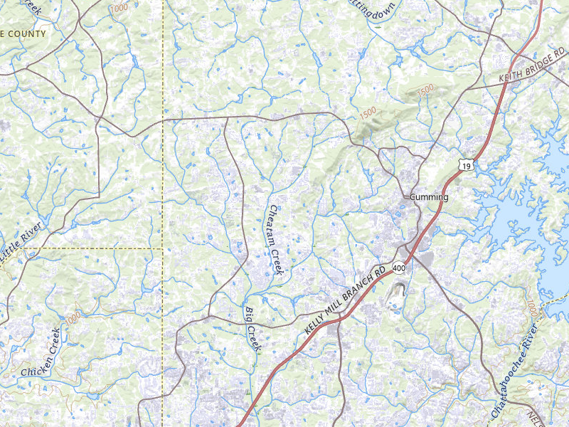 Radar-estimated hail-size map of the storm over Cumming, GA on Mar 6, 2026