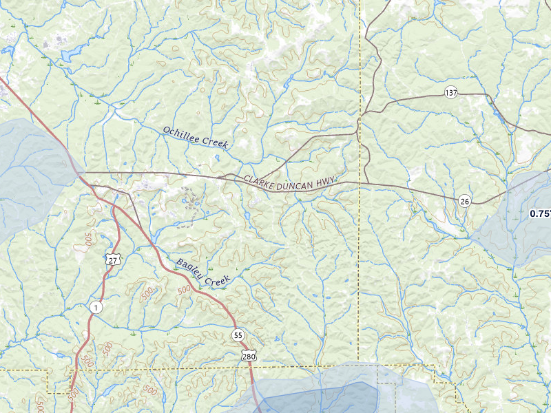 NEXRAD radar-signature map of the hail storm over Cusseta, GA on Jul 9, 2026