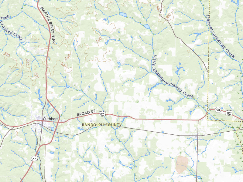 Radar-estimated hail-size map of the storm over Cuthbert, GA on Apr 3, 2026