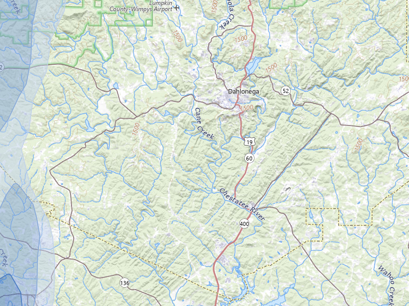 NEXRAD radar-signature map of the hail storm over Dahlonega, GA on May 17, 2026