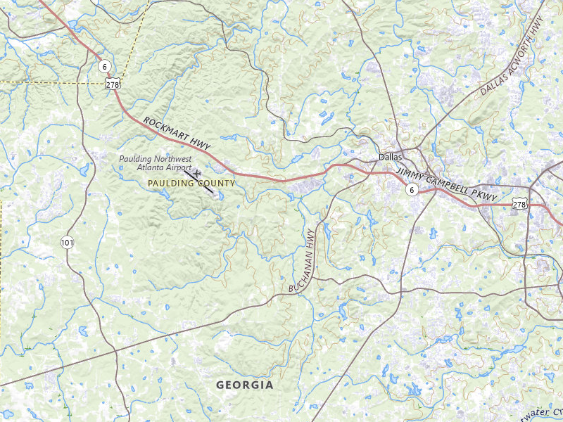 NEXRAD radar-signature map of the hail storm over Dallas, GA on Jul 10, 2026