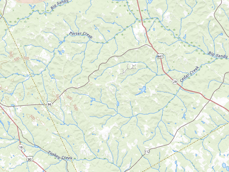Radar-estimated hail-size map of the storm over Danville, GA on Jul 9, 2026