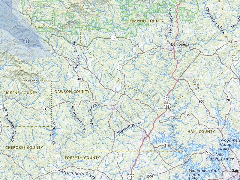 NEXRAD radar-signature map of the hail storm over Dawsonville, GA on Jul 3, 2026