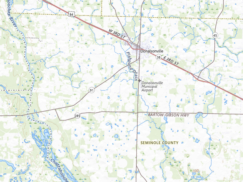 Radar-estimated hail-size map of the storm over Donalsonville, GA on Jul 30, 2026