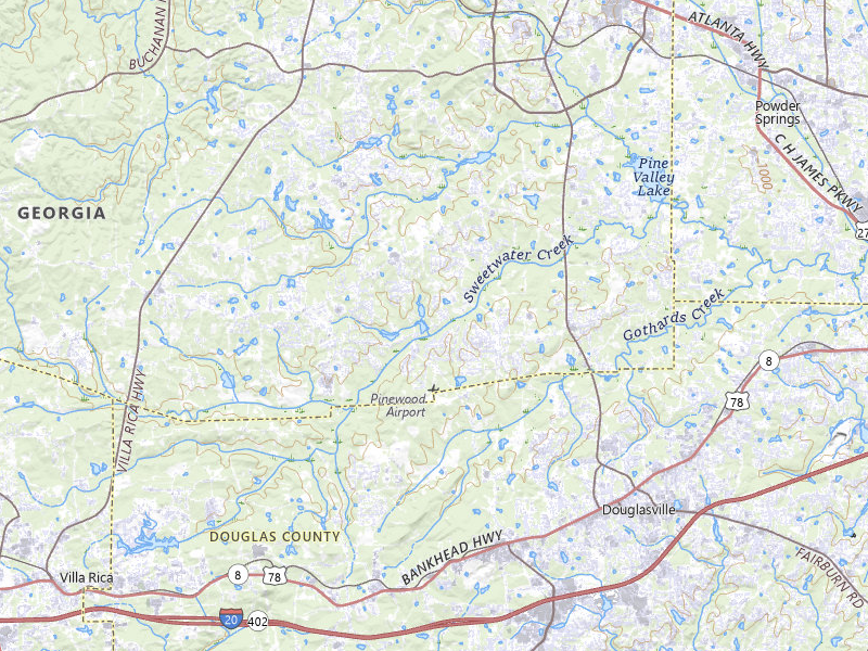 Radar-estimated hail-size map of the storm over Douglasville, GA on Jul 1, 2026