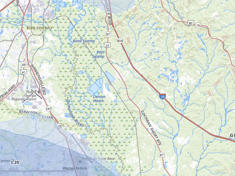 NEXRAD radar-signature map of the hail storm over Dry Branch, GA on Aug 11, 2026