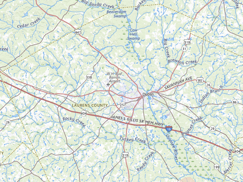 Radar-estimated hail-size map of the storm over Dublin, GA on May 23, 2026