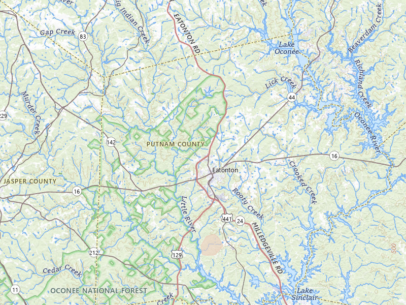 Radar-estimated hail-size map of the storm over Eatonton, GA on May 23, 2026