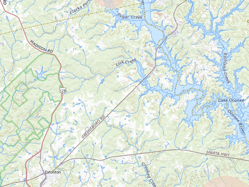 Radar-estimated hail-size map of the storm over Eatonton, GA on Aug 11, 2026