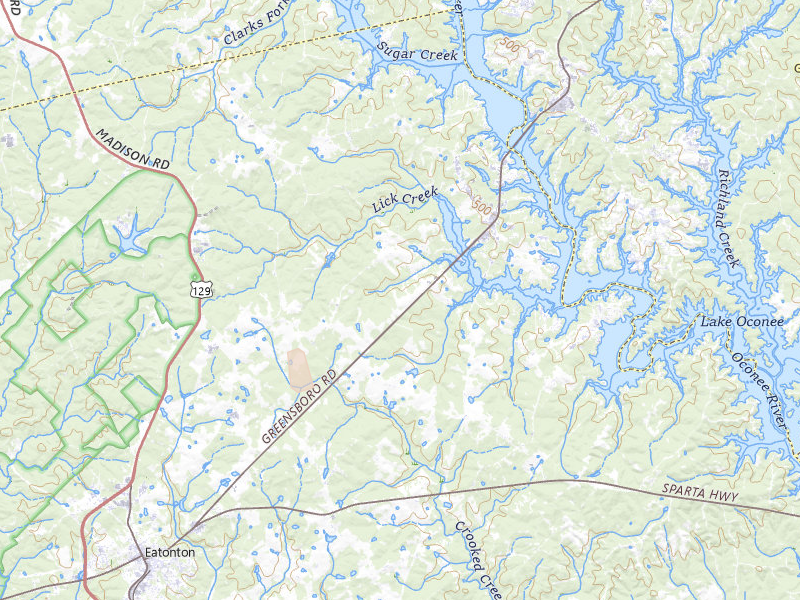 Radar-estimated hail-size map of the storm over Eatonton, GA on Aug 16, 2026