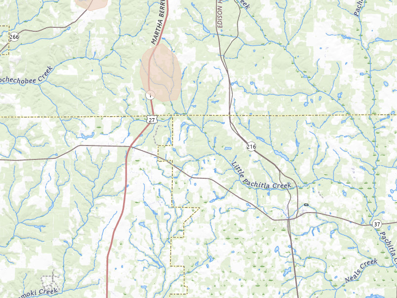 Radar-estimated hail-size map of the storm over Edison, GA on Aug 21, 2026
