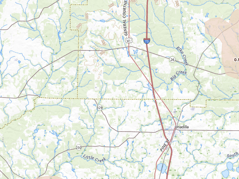 Radar-estimated hail-size map of the storm over Elko, GA on Jul 9, 2026