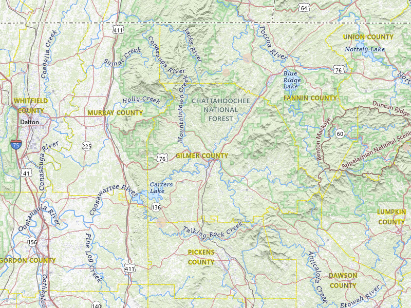 Radar-estimated hail-size map of the storm over Ellijay, GA on Jul 4, 2026