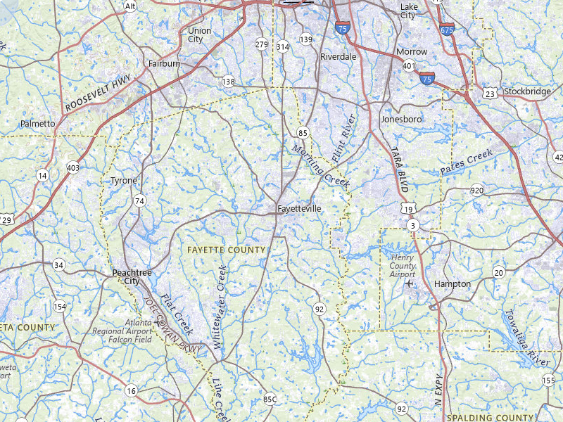 NEXRAD radar-signature map of the hail storm over Fayetteville, GA on Mar 6, 2026