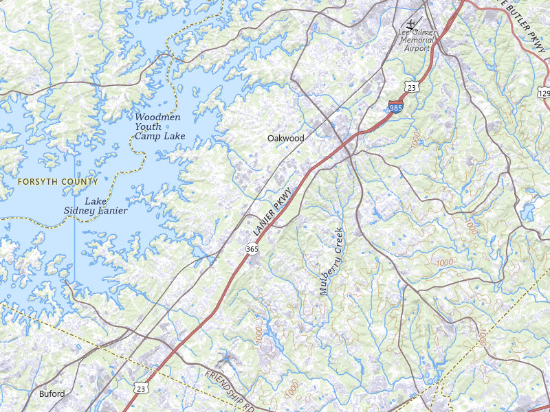 Radar-estimated hail-size map of the storm over Flowery Branch, GA on Jul 11, 2026