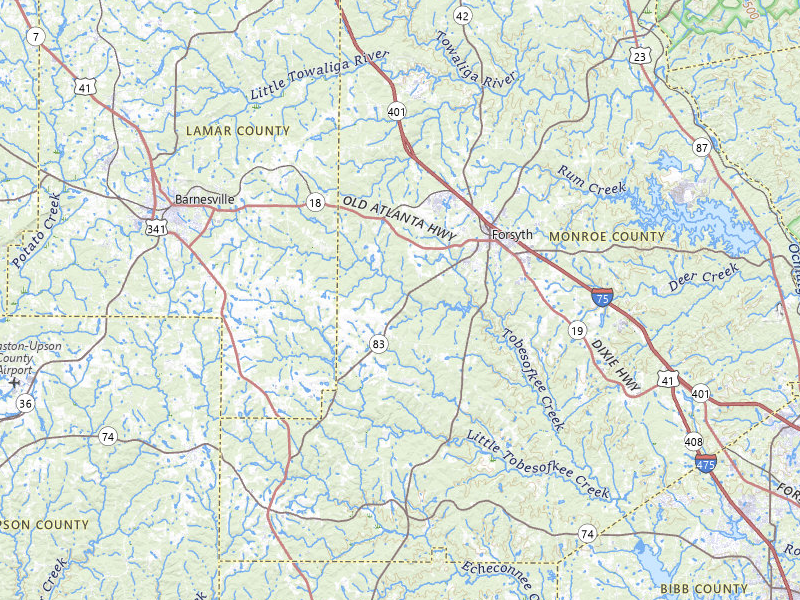Radar-estimated hail-size map of the storm over Forsyth, GA on Mar 15, 2026