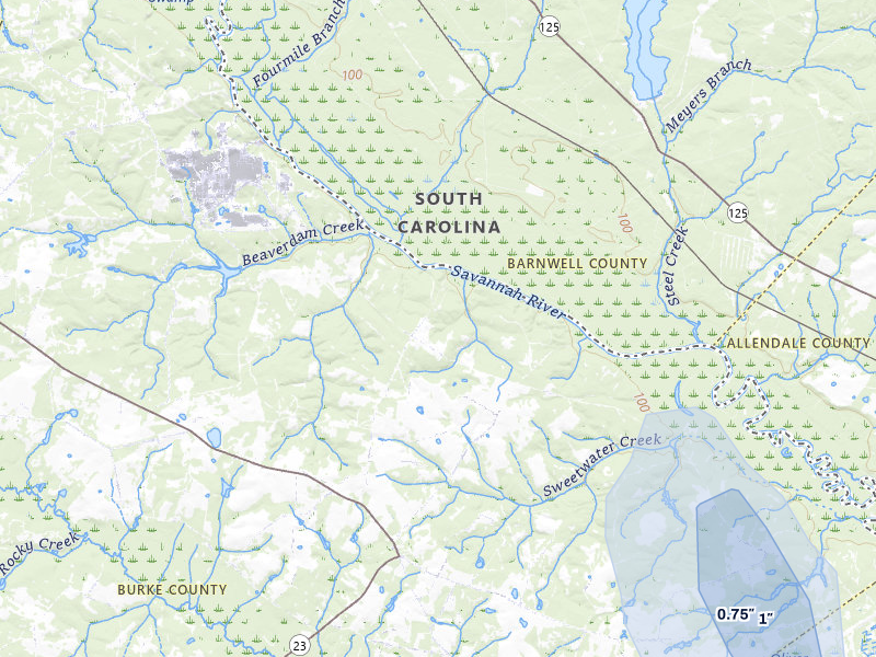 NEXRAD radar-signature map of the hail storm over Girard, GA on Aug 6, 2026