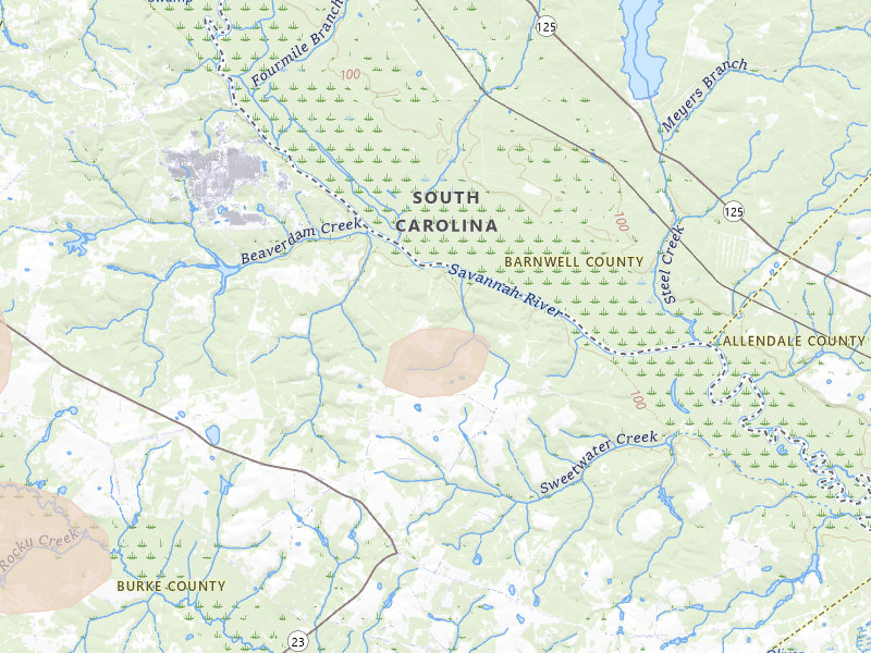 Radar-estimated hail-size map of the storm over Girard, GA on Aug 21, 2026