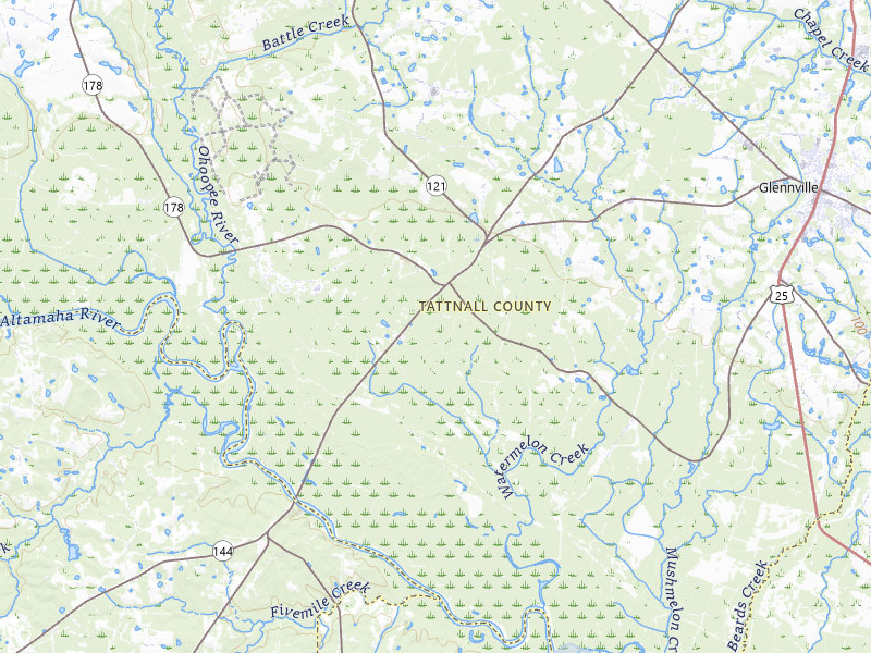 NEXRAD radar-signature map of the hail storm over Glennville, GA on Jul 27, 2026