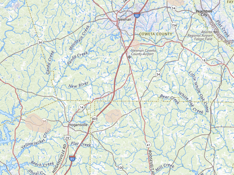 Radar-estimated hail-size map of the storm over Grantville, GA on Aug 11, 2026