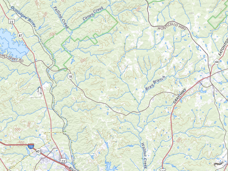 Radar-estimated hail-size map of the storm over Gray, GA on Jul 18, 2026