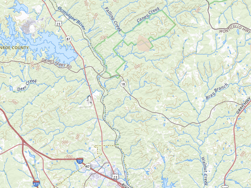 Radar-estimated hail-size map of the storm over Gray, GA