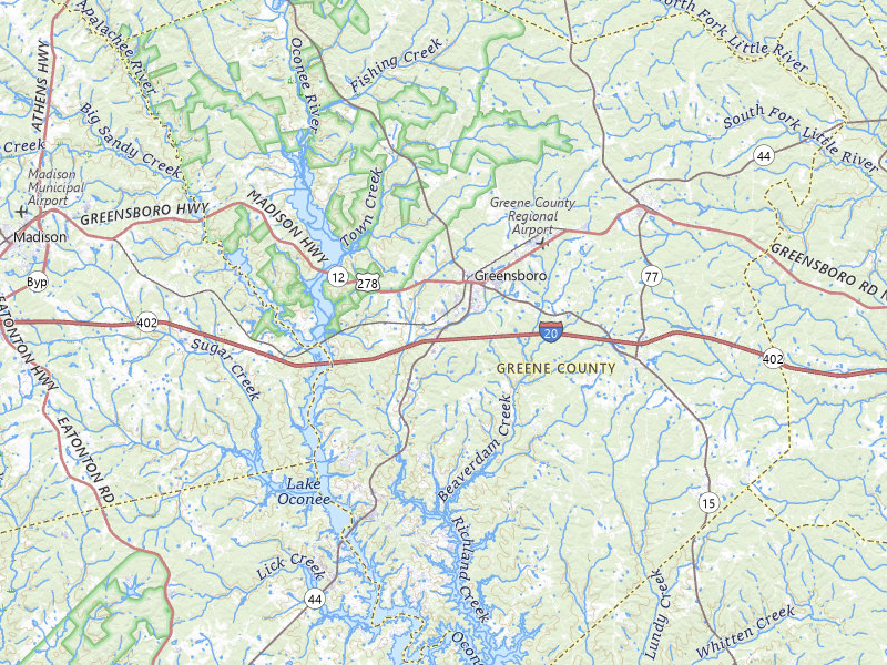 NEXRAD radar-signature map of the hail storm over Greensboro, GA on Aug 5, 2026