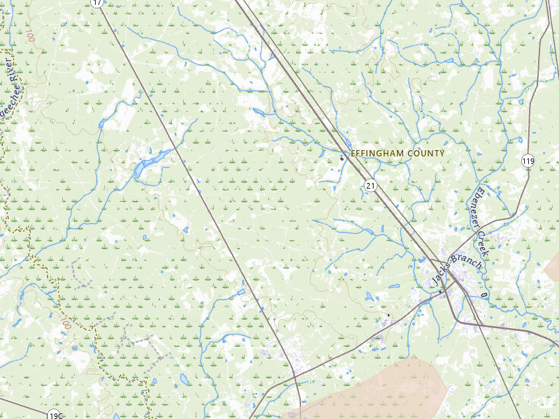 Radar-estimated hail-size map of the storm over Guyton, GA on Jul 9, 2026