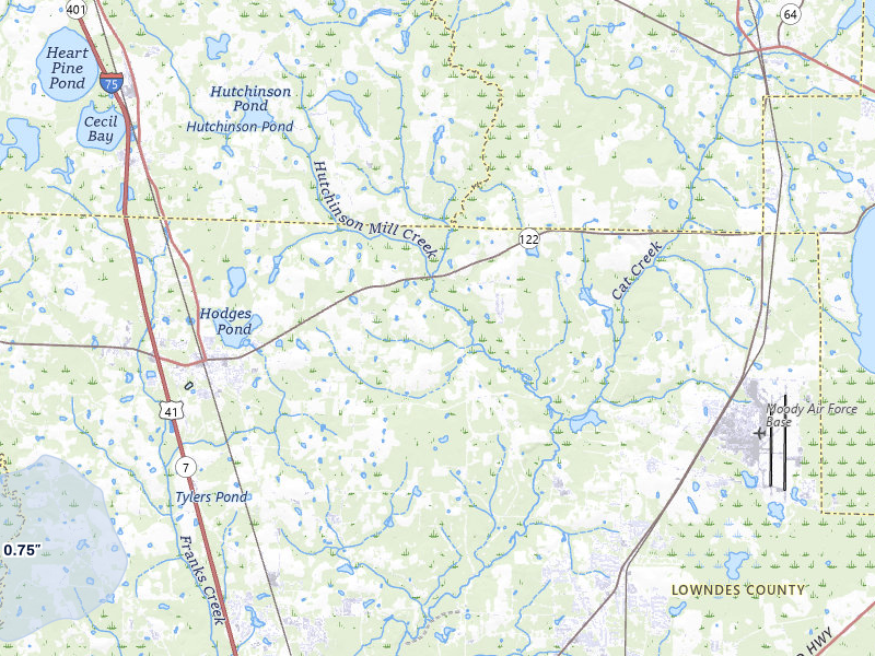 NEXRAD radar-signature map of the hail storm over Hahira, GA on Jul 8, 2026