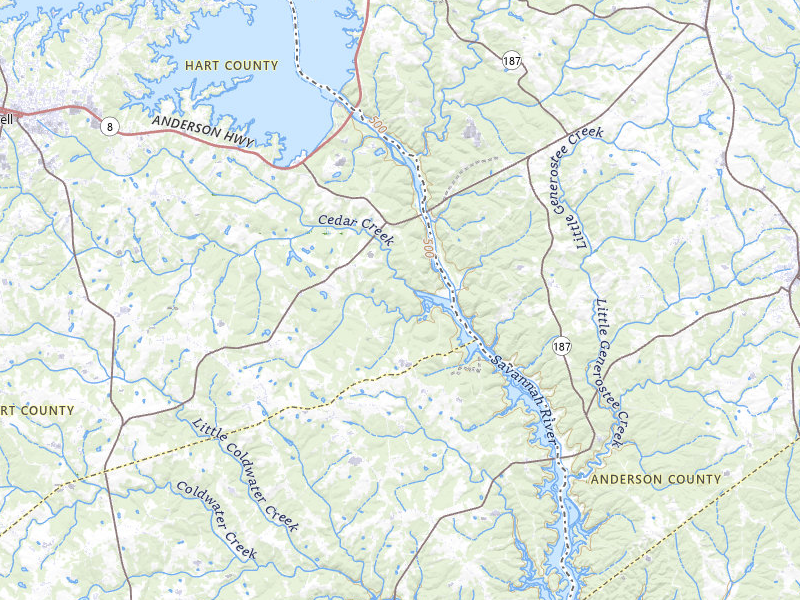 Radar-estimated hail-size map of the storm over Hartwell, GA on Jun 14, 2026