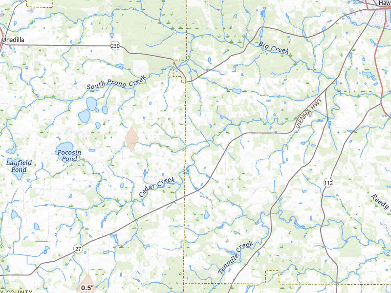 Radar-estimated hail-size map of the storm over Hawkinsville, GA on May 25, 2026