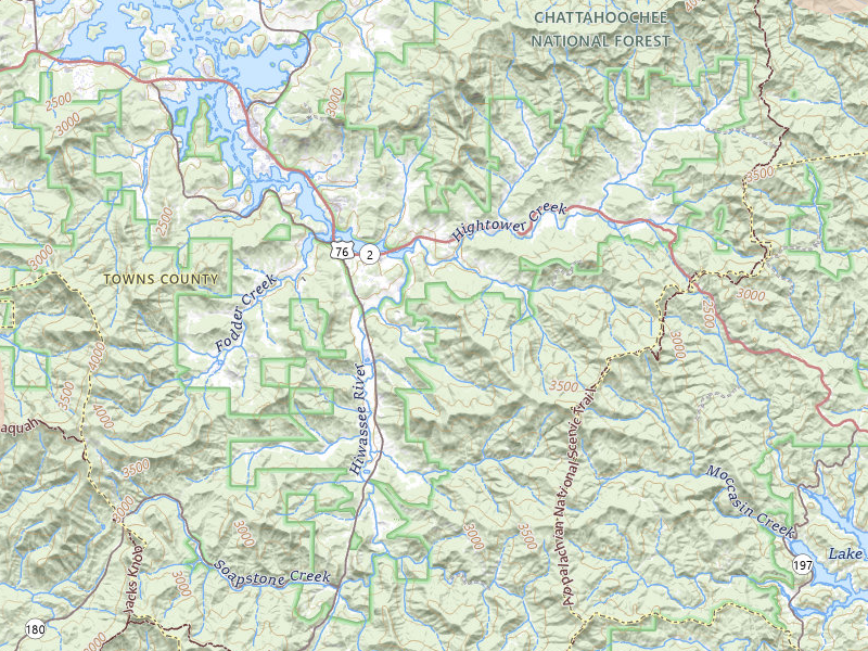 Radar-estimated hail-size map of the storm over Hiawassee, GA on Jul 2, 2026