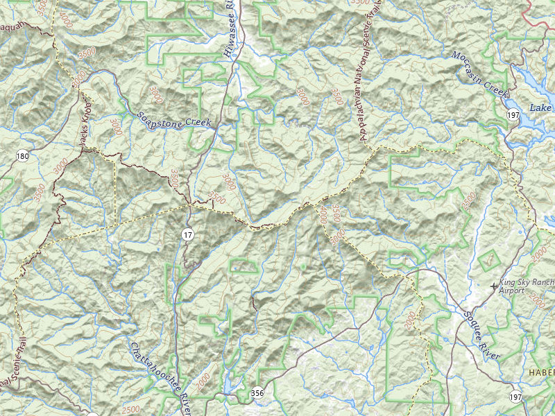 Radar-estimated hail-size map of the storm over Hiawassee, GA on Jul 17, 2026