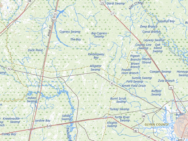 Radar-estimated hail-size map of the storm over Hortense, GA on Jul 5, 2026