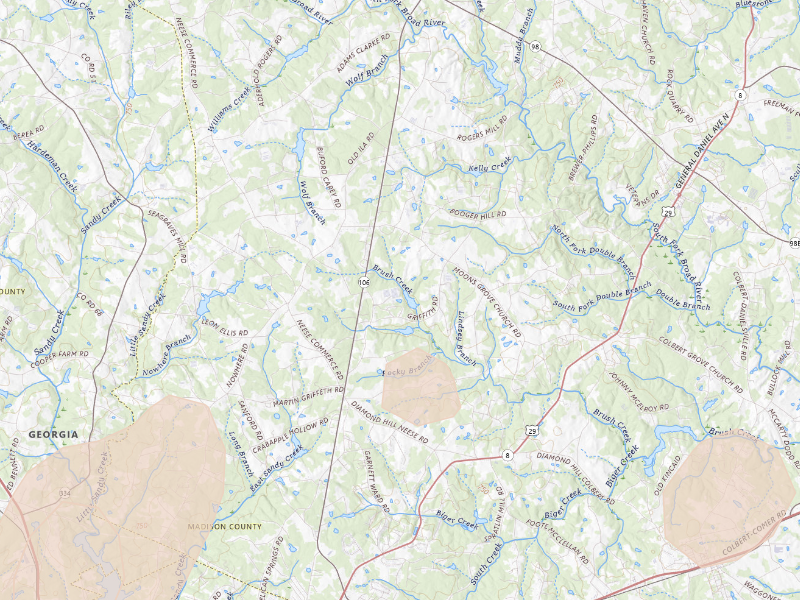Radar-estimated hail-size map of the storm over Hull, GA