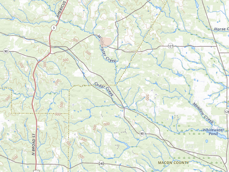 Radar-estimated hail-size map of the storm over Ideal, GA on Aug 14, 2026