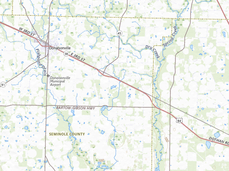 Radar-estimated hail-size map of the storm over Iron City, GA on Jul 30, 2026