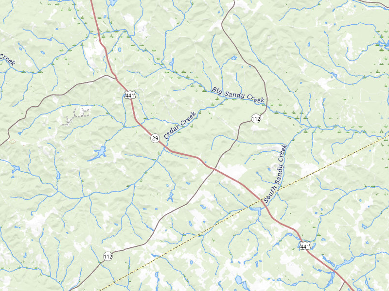 Radar-estimated hail-size map of the storm over Irwinton, GA