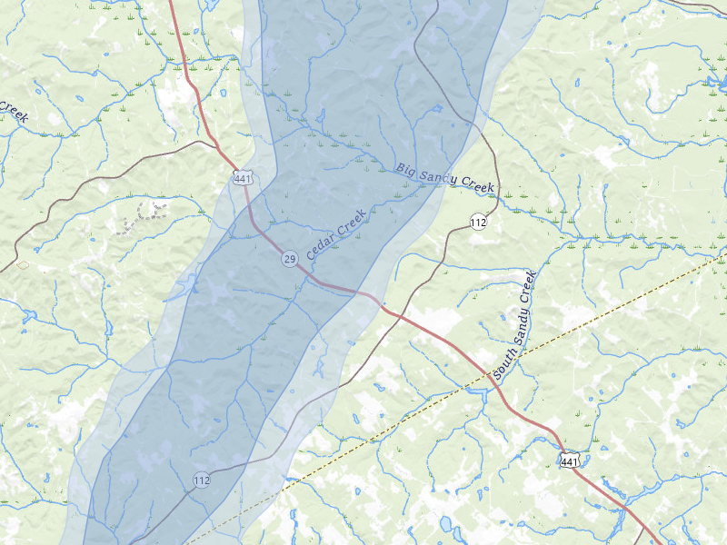 NEXRAD radar-signature map of the hail storm over Irwinton, GA on Jun 29, 2026