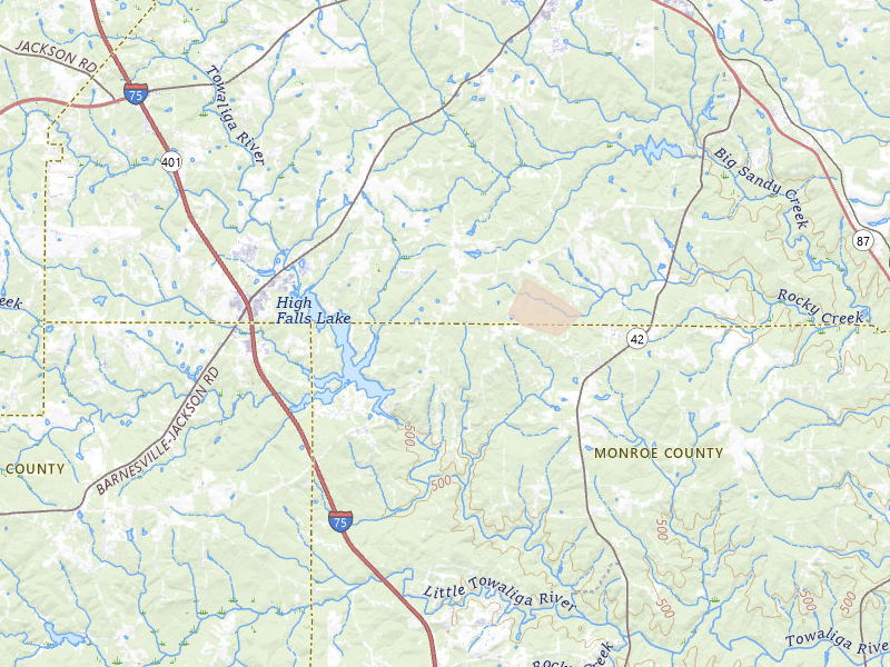 Radar-estimated hail-size map of the storm over Jackson, GA on Aug 21, 2026