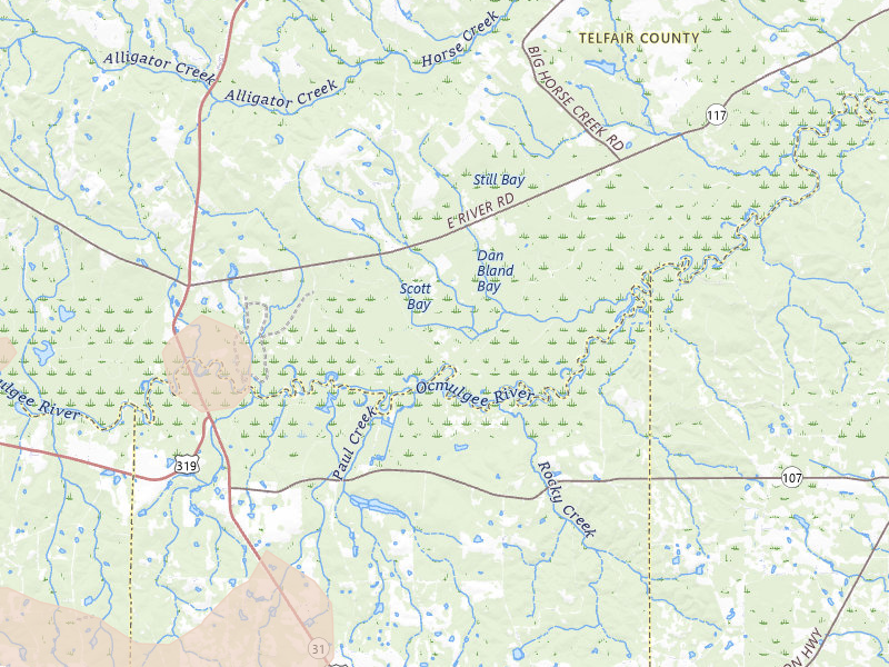 Radar-estimated hail-size map of the storm over Jacksonville, GA on May 23, 2026