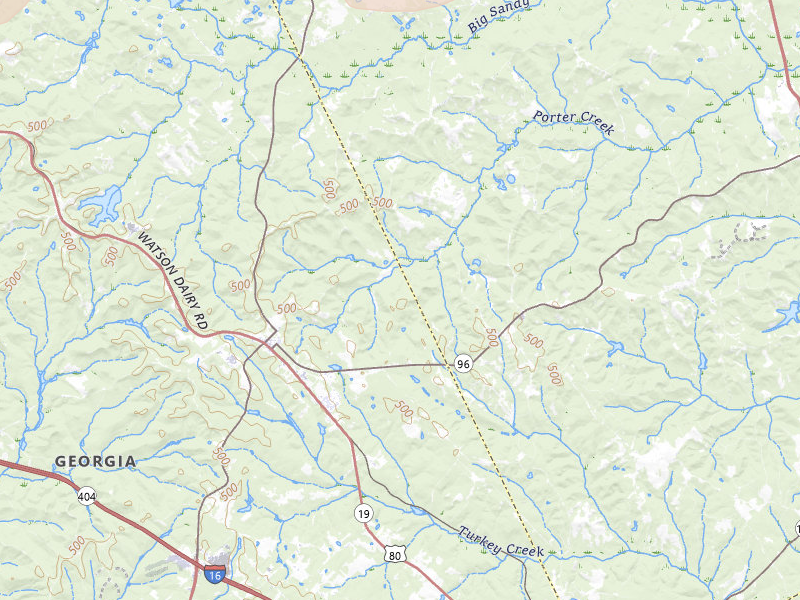 Radar-estimated hail-size map of the storm over Jeffersonville, GA on Jul 9, 2026