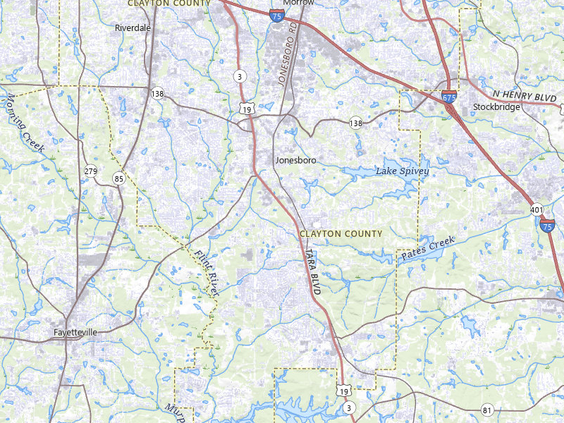 Radar-estimated hail-size map of the storm over Jonesboro, GA on Jul 3, 2026