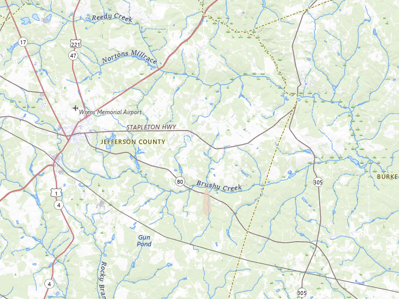 Radar-estimated hail-size map of the storm over Keysville, GA on Jun 29, 2026