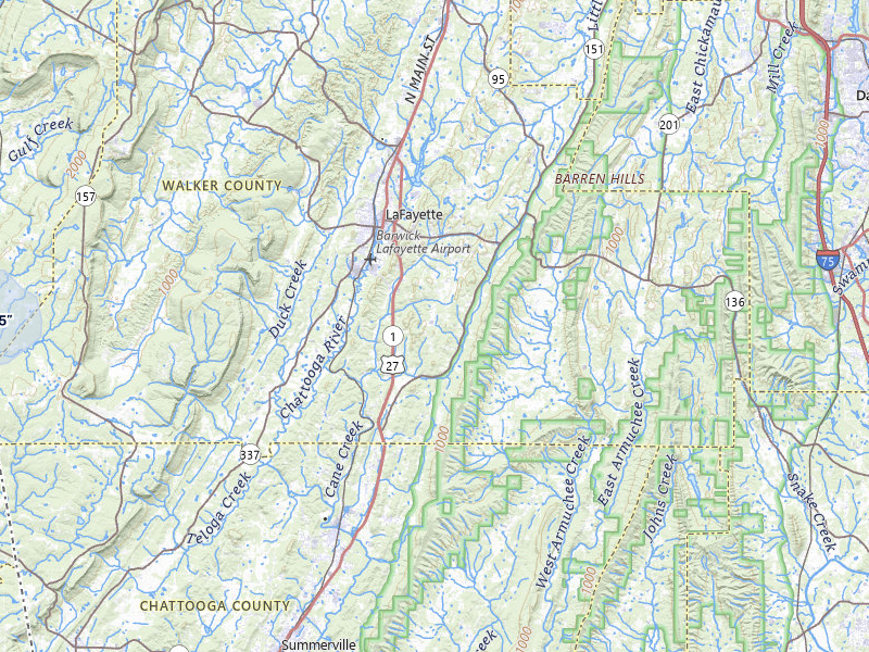 NEXRAD radar-signature map of the hail storm over La Fayette, GA on Aug 7, 2026