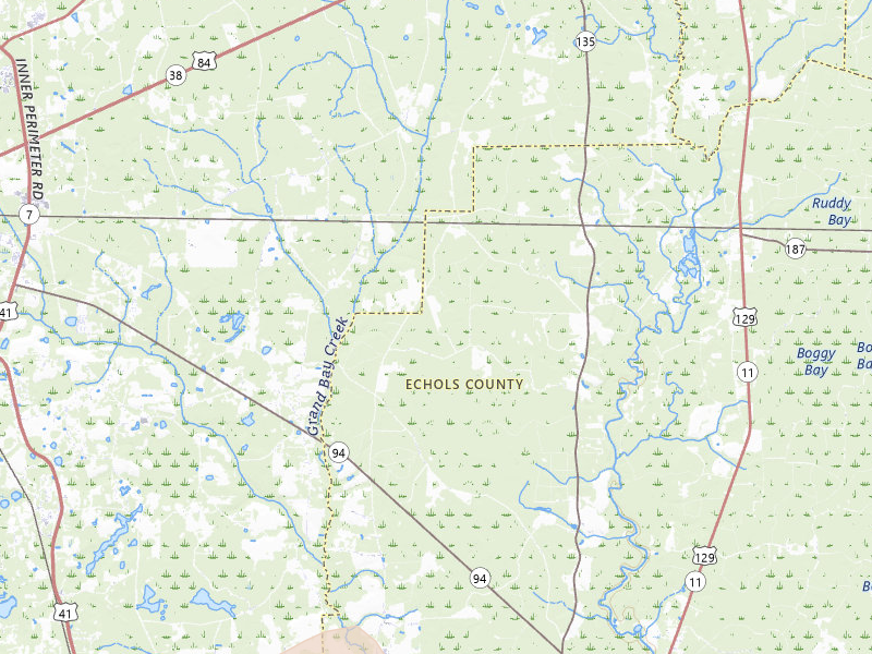 Radar-estimated hail-size map of the storm over Lake Park, GA on Jul 7, 2026